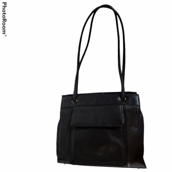 Giani Bernini Shoulder Bag Handbag Leather Navy Satchel Purse WOMEN'S WOMAN'S - Picture 1 of 11